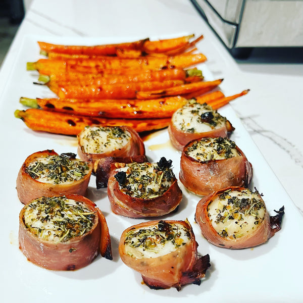 Tuscany Style Prosciutto wrapped Air Fryer Scallops